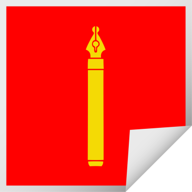 Bir insan tarafından çizilmiş kare soyulmuş garip karikatür mürekkep kalemi.