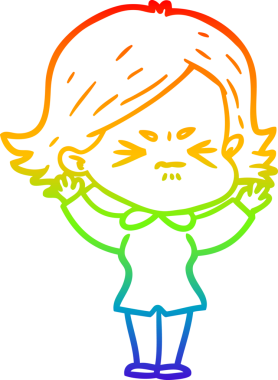 Bir insan tarafından çizilmiş kızgın bir karikatür çizimi.