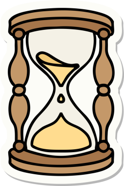 Bir insan tarafından çizilmiş geleneksel bir saat camı dövmesi.