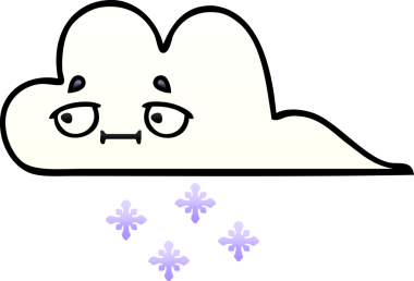 Bir insan tarafından çizilen kar bulutunun gölgeli çizimi