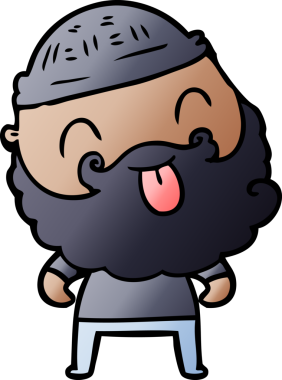 Bir insan tarafından çizilmiş sakallı bir adam.