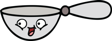 Bir insan tarafından çizilmiş bir kaşık karikatürü.