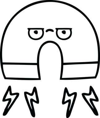 Bir insan tarafından çizilmiş mıknatıs çizimi