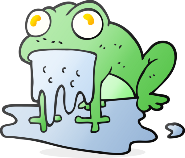 Bir insan tarafından çizilmiş el yazısıyla çizilmiş iğrenç küçük bir kurbağa.