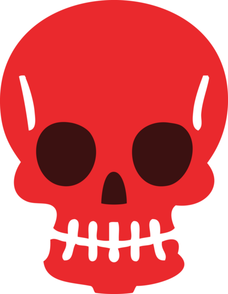 Bir insan tarafından çizilmiş tuhaf bir kafatası.