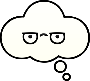 Bir insan tarafından çizilen düşünce baloncuğunun gölgeli çizimi