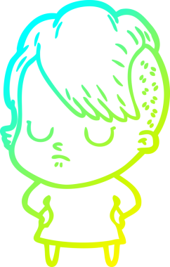 Bir insan tarafından çizilmiş bir karikatür kadın çizimi.