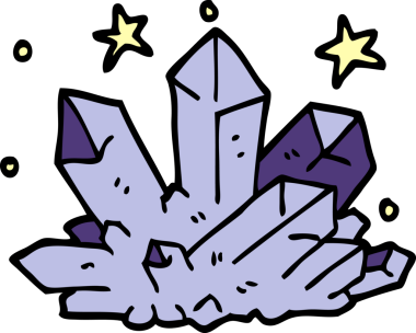 bir insan tarafından çizilmiş sihirli kristal karalama