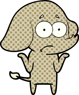 bir insan tarafından çizilmiş belirsiz bir fil.