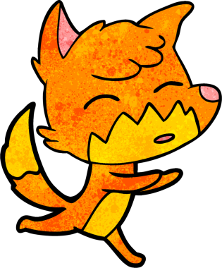 bir insan tarafından çizilmiş tilki çizgi filmi