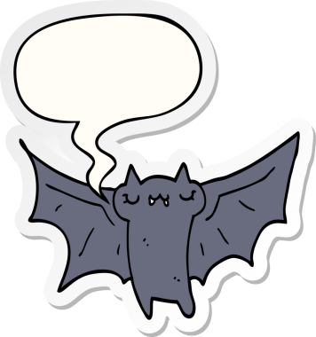 Bir insan tarafından çizilmiş konuşma balonu çıkartmalı şirin bir cadılar bayramı sopası.