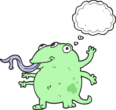 Bir insan tarafından çizilmiş serbest çizim balon karikatür uzaylı