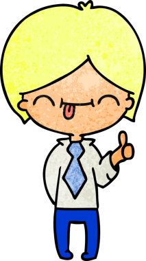 Bir insan tarafından çizilmiş el yazısıyla çizilmiş bir çocuk karikatürü.