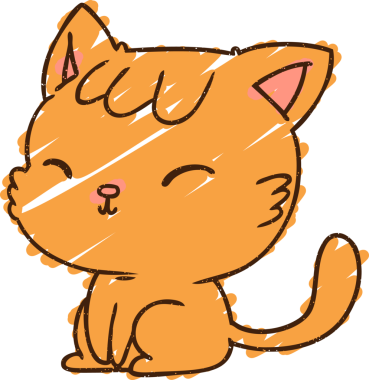 Bir insan tarafından çizilen Mutlu Kedi Tebeşiri