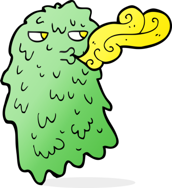 Bir insan tarafından çizilmiş iğrenç bir hayalet.