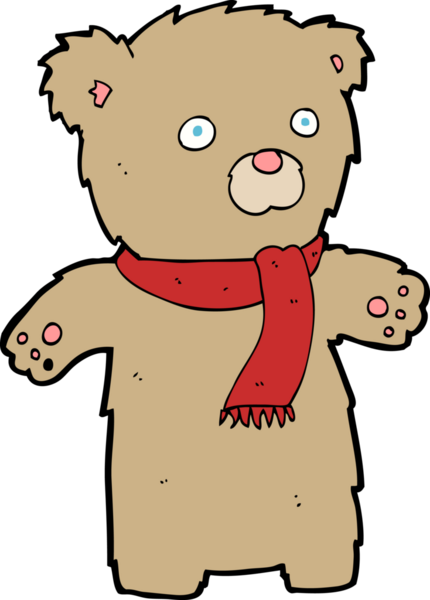 Bir insan tarafından çizilmiş oyuncak ayı.