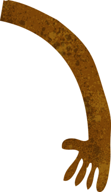 Bir insan tarafından çizilmiş çizgi film kolu