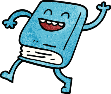 Bir insan tarafından çizilmiş karalama mutlu kitap.