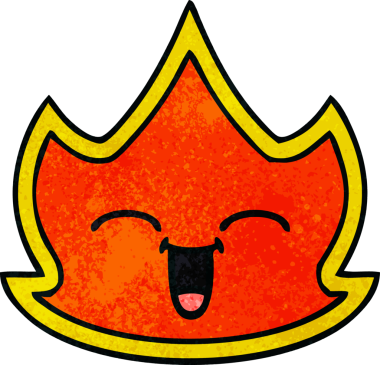 Bir insan tarafından çizilmiş bir ateşin retro grunge dokusu.