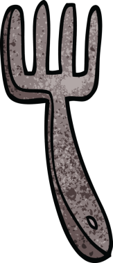 Bir insan tarafından çizilmiş karalama çatalı.