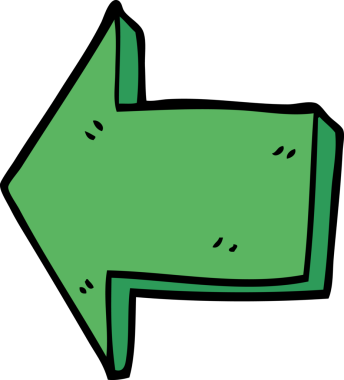 bir insan tarafından çizilmiş karalama yönetmenliği oku