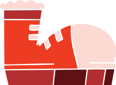 Bir insan tarafından çizilmiş tuhaf bir çizgi film ayakkabısı.