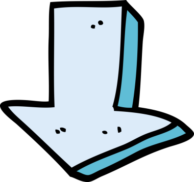 Bir insan tarafından çizilmiş karalama oku.