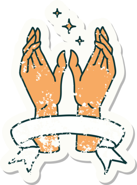 Bir insan tarafından çizilmiş eski bir çıkartma.