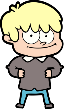 Bir insan tarafından çizilmiş mutlu çizgi film adamı.