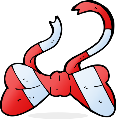 Bir insan tarafından çizilmiş çizgi film papyonu.