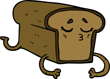 Bir insan tarafından çizilmiş bir ekmek karalaması.