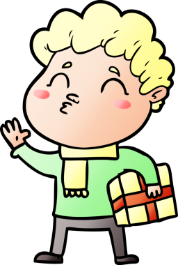 Çizgi film adamı somurtuyor Bir insan tarafından çizilmiş