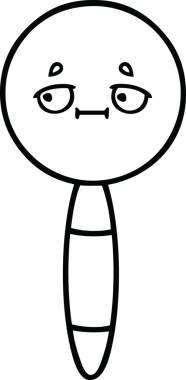 Bir insan tarafından çizilmiş bir büyüteç çizgi çizimi