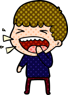 Bir insan tarafından çizilmiş gülen adam.