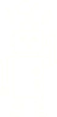 Bir insan tarafından çizilen robot tebeşiri.