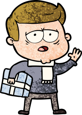 Bir insan tarafından çizilmiş yorgun bir adam.