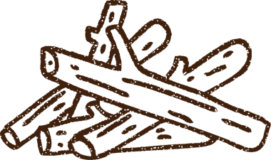 Bir insan tarafından çizilmiş Ateş Kampı Kömürü