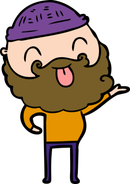 Bir insan tarafından çizilmiş sakallı bir adam.