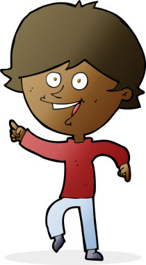 Bir insan tarafından çizilmiş mutlu bir çizgi film.