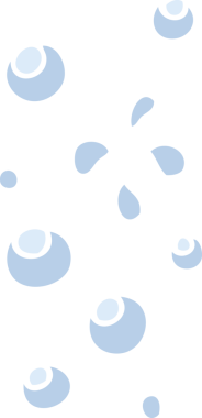 Bir insan tarafından çizilen baloncukların düz renk çizimi