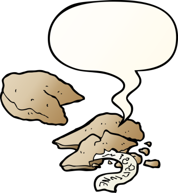 bir insan tarafından çizilmiş, konuşma baloncuklu çizgi film şans kurabiyeleri.