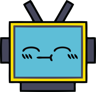 Bir insan tarafından çizilmiş güzel bir robot kafası karikatürü.