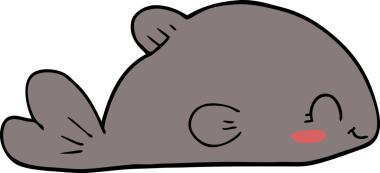 bir insan tarafından çizilmiş karikatür balığı