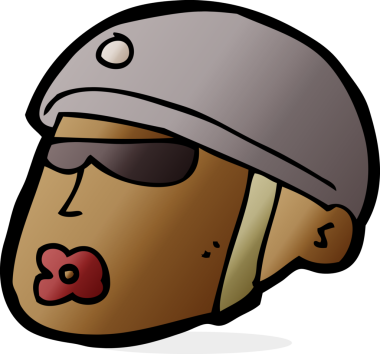 Bir insan tarafından çizilmiş bir polis kafası.