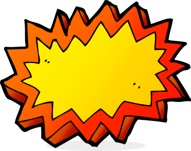 bir insan tarafından çizilmiş çizgi film patlama sembolü