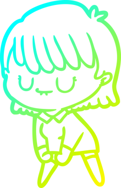 Bir insan tarafından çizilmiş bir karikatür kadın çizimi.