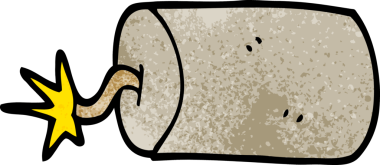 Bir insan tarafından çizilmiş karalama dinamiti.