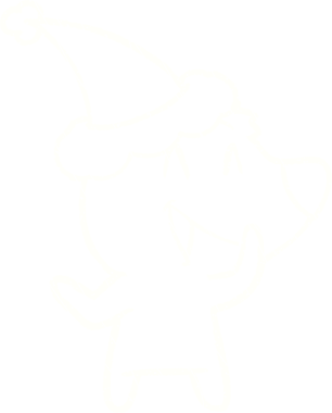 Bir insan tarafından çizilmiş Noel Ayısı Tebeşiri