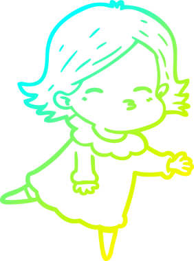 Bir insan tarafından çizilmiş bir karikatür kadın çizimi.