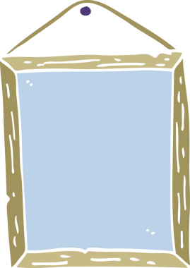 bir insan tarafından çizilmiş düz renk çizim resim çerçevesi